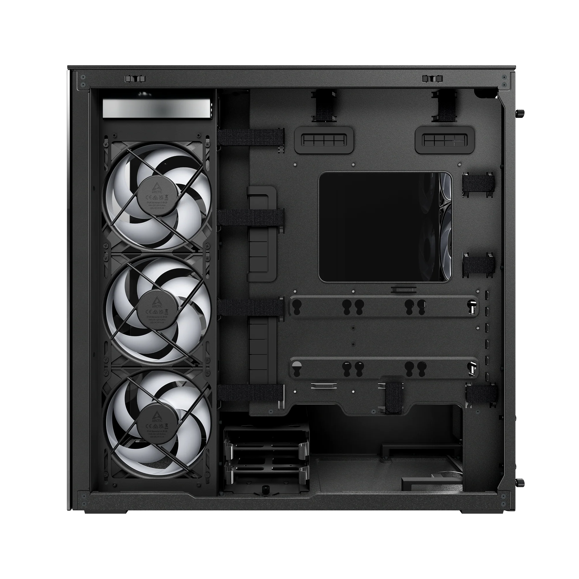 Arctic Xtender Tempered Glass Side Panel Premium E-ATX PC Case (Black, White, Mirror Black) - Image 12