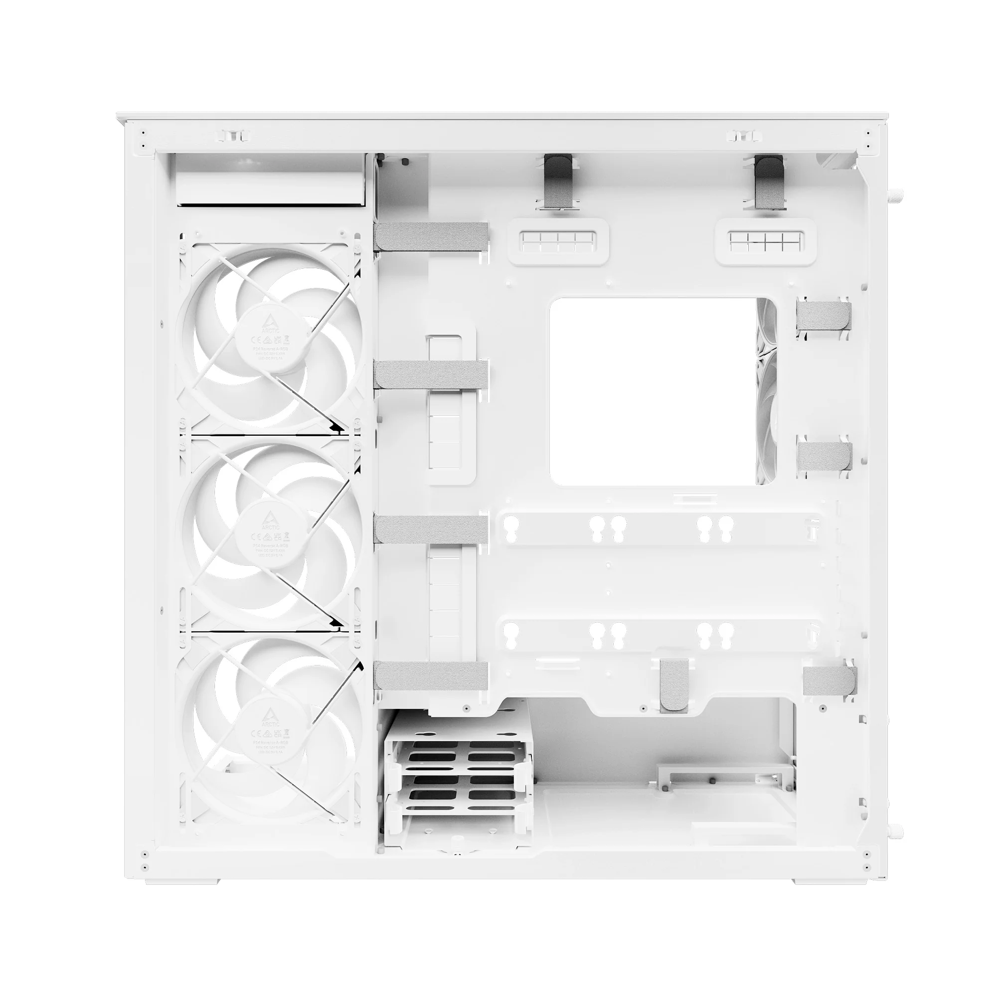 Arctic Xtender VG Tempered Glass Side Panel Premium E-ATX PC Case Vertical GPU Mounting (Black, White, Black Mirror) - Image 20