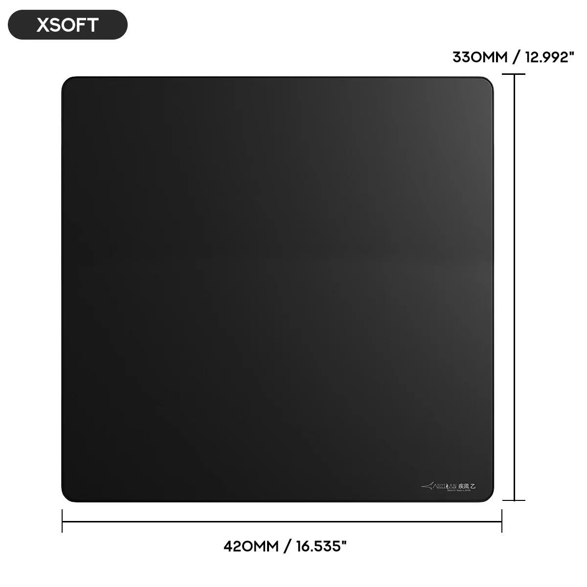 Artisan Ninja FX Hayate-Otsu V2 Gaming Mousepad - Black (XSOFT, SOFT, MID) (L, XL, XXL) - Image 7