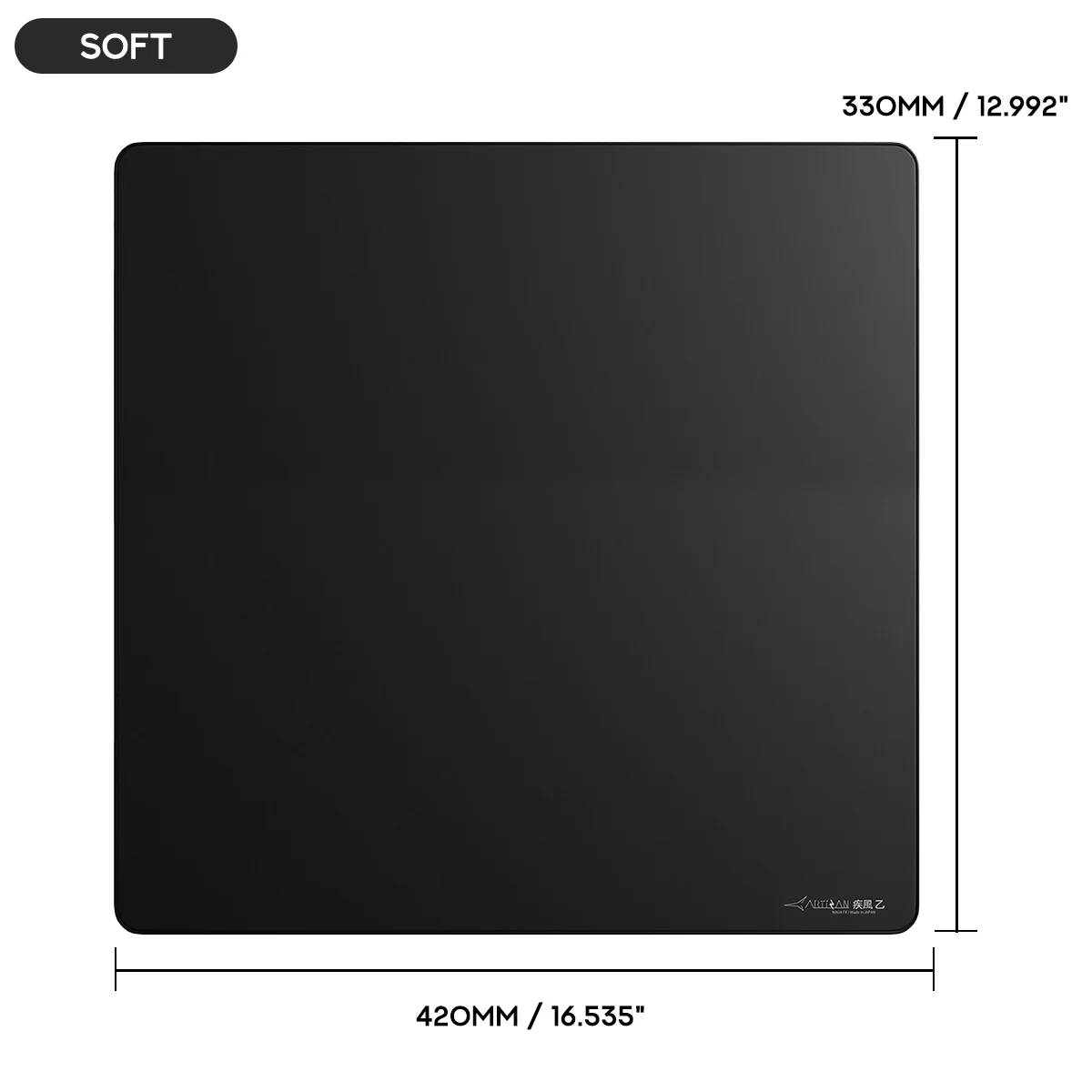 Artisan Ninja FX Hayate-Otsu V2 Gaming Mousepad - Black (XSOFT, SOFT, MID) (L, XL, XXL) - Image 9
