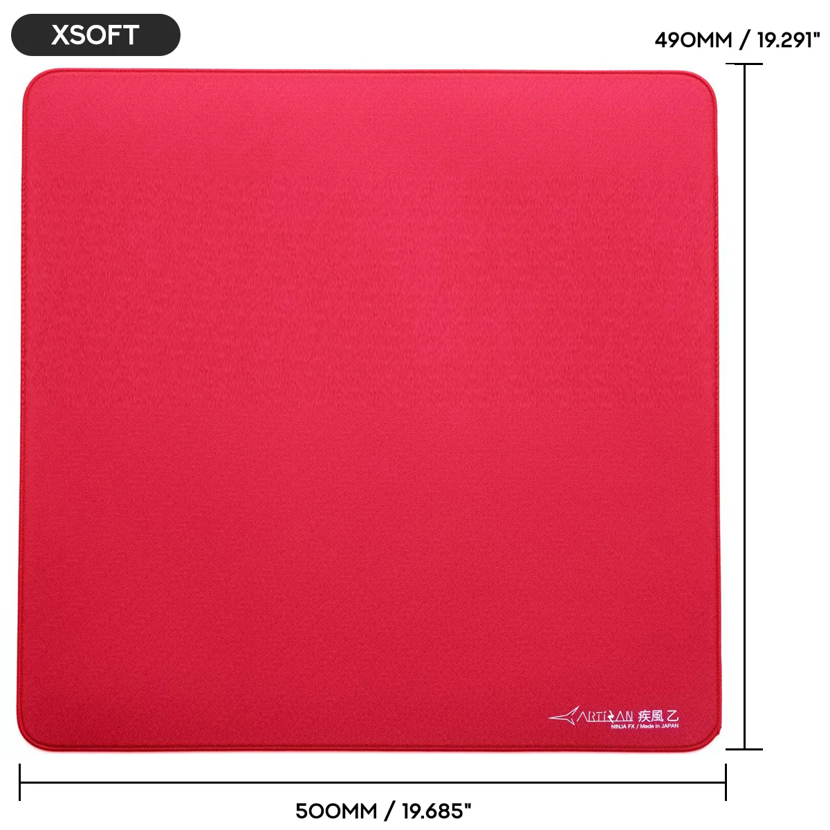 Artisan Ninja FX Hayate-Otsu V2 Gaming Mousepad - Wine Red (XSOFT, SOFT, MID) (L, XL, XXL) - Image 8