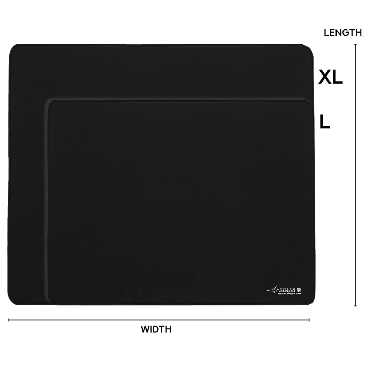 Artisan Zero Classic Gaming Mousepad - Black (XSOFT, SOFT, MID) (L, XL)