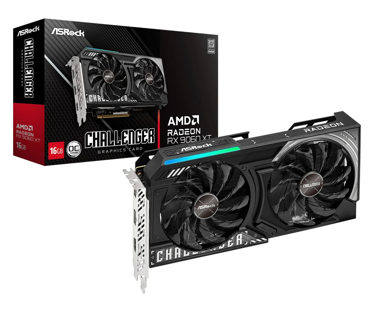 ASRock AMD Radeon RX 9060 XT Challenger 16GB GDDR6 OC Graphics Card - Image 3