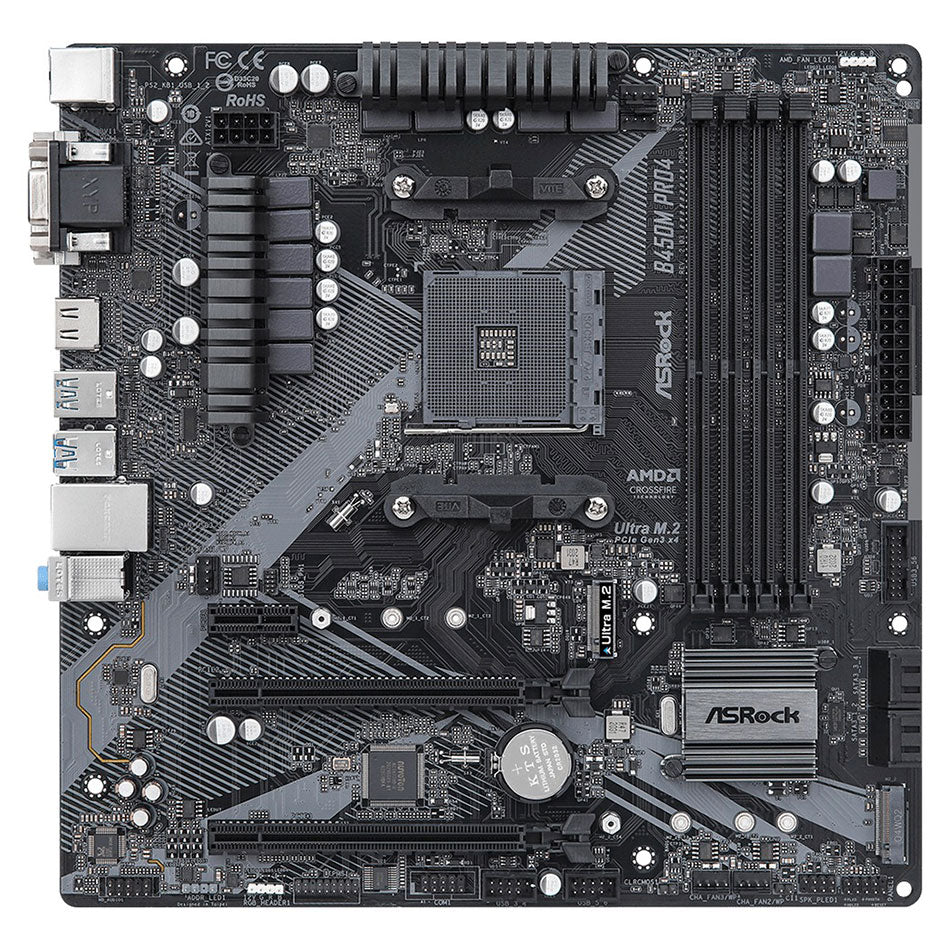 ASRock B450M PRO4 R2.0 DDR4 Motherboard