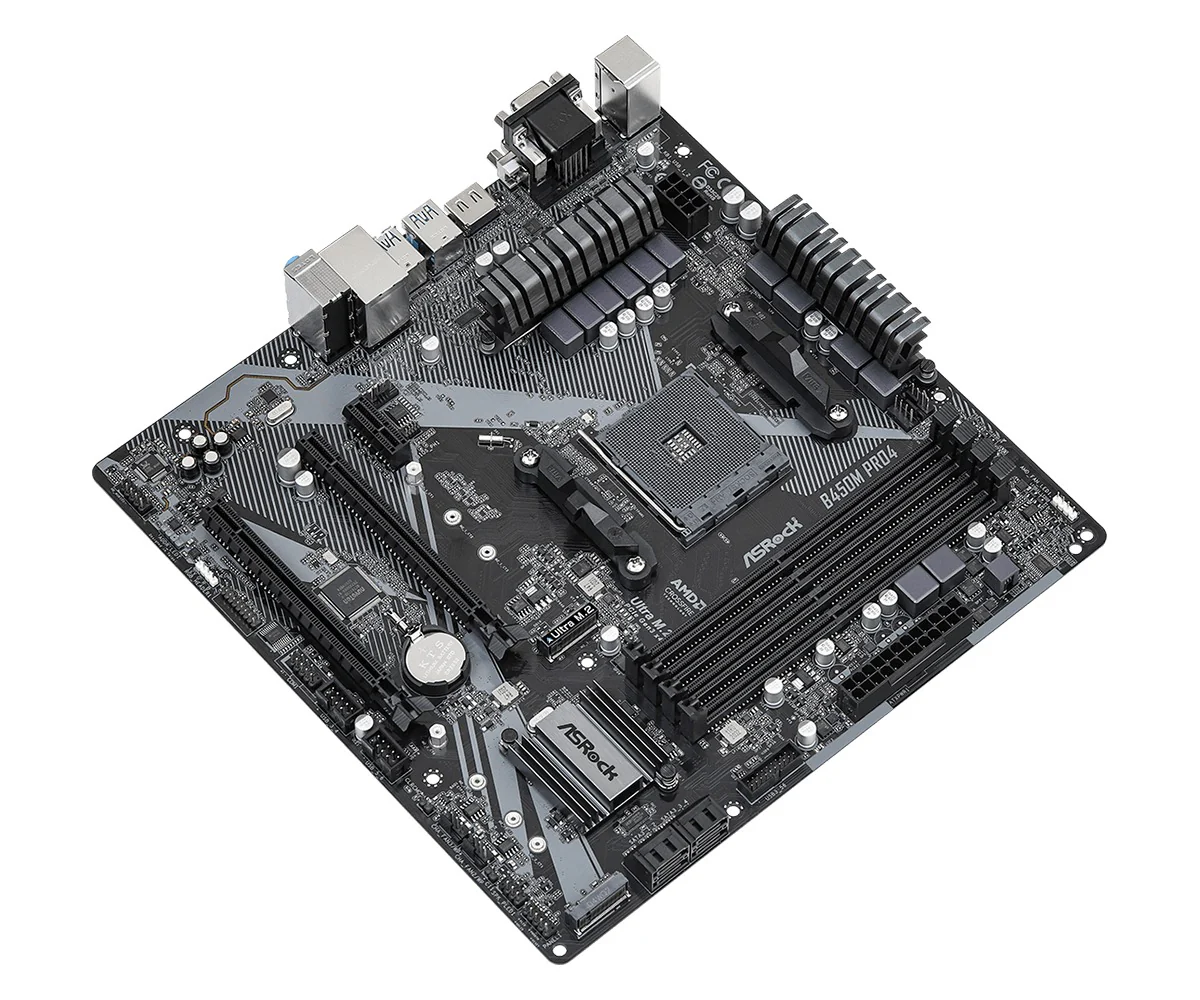 ASRock B450M PRO4 R2.0 DDR4 Motherboard - Image 5