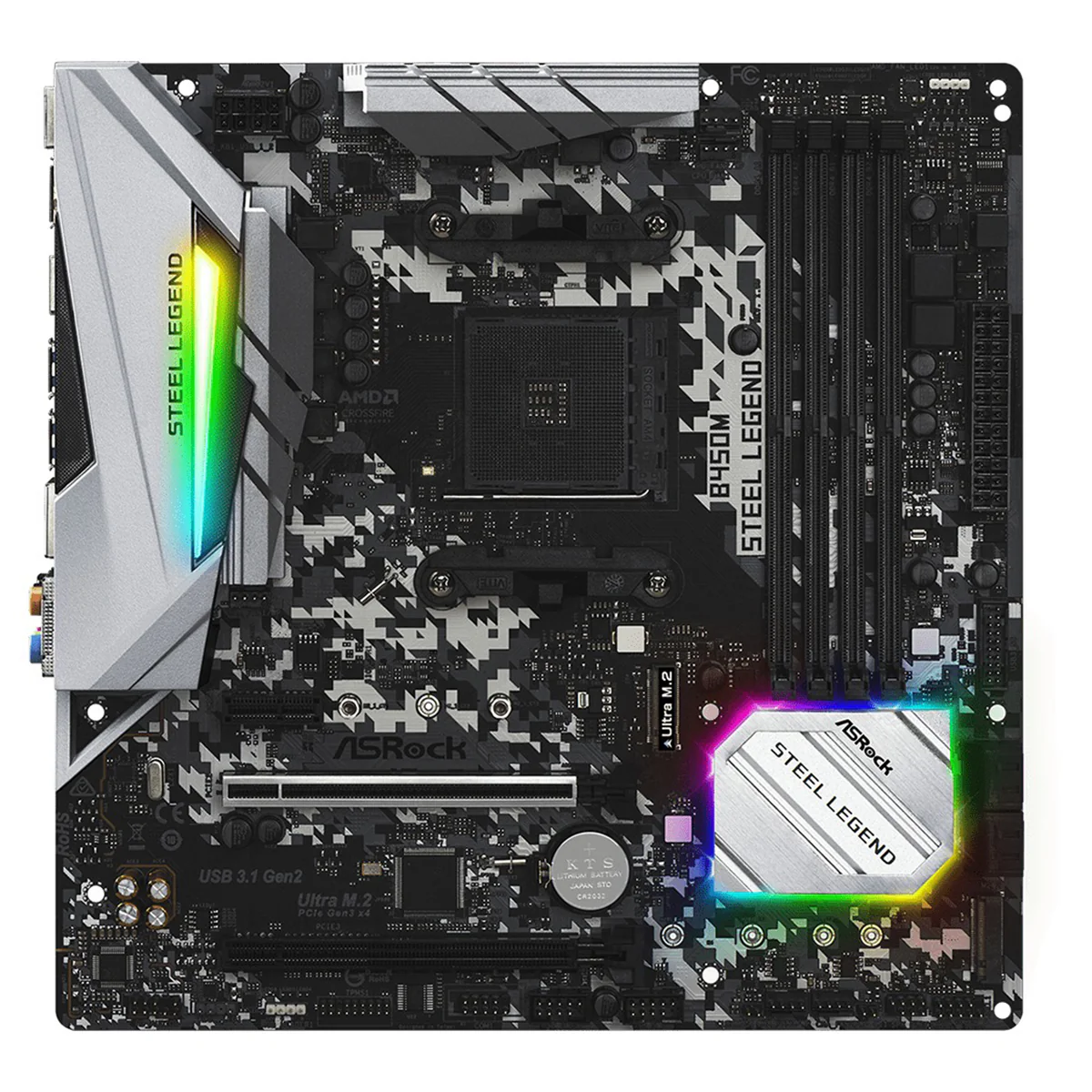 ASRock B450M Steel Legend DDR4 Motherboard - Image 2
