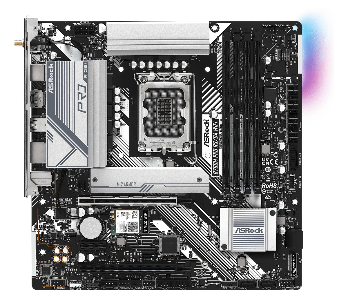 ASRock B760M Pro RS/D4 WiFi Motherboard - Image 2