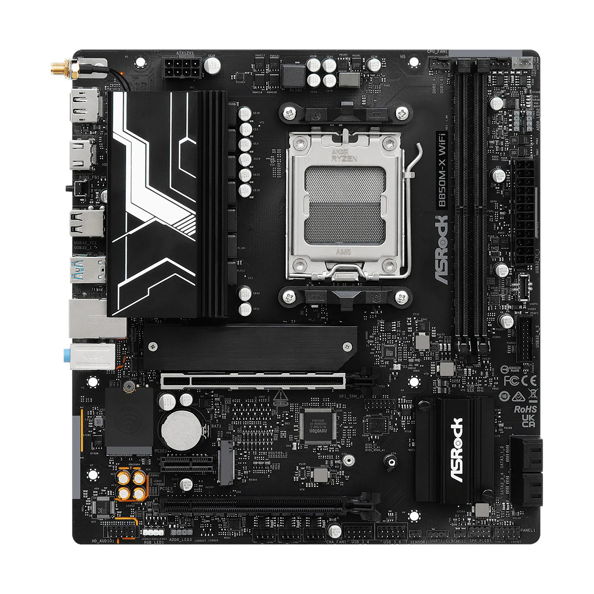 ASRock B850M-X WiFi DDR5 AMD Motherboard - Image 4