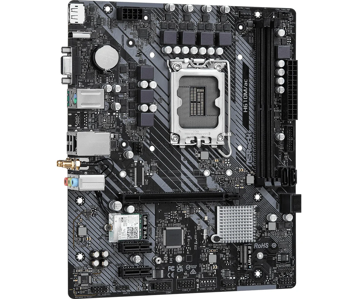 ASRock H610M/ac DDR4 Motherboard - Image 3