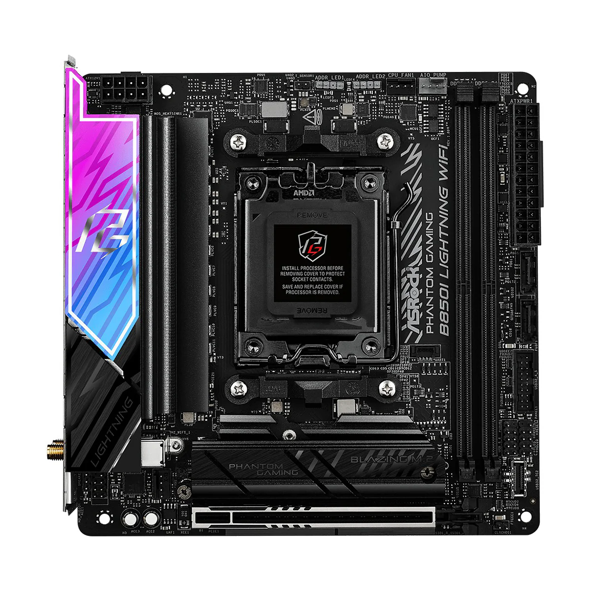 ASRock Phantom Gaming B850I Lightning WiFi DDR5 AMD Motherboard - Image 2