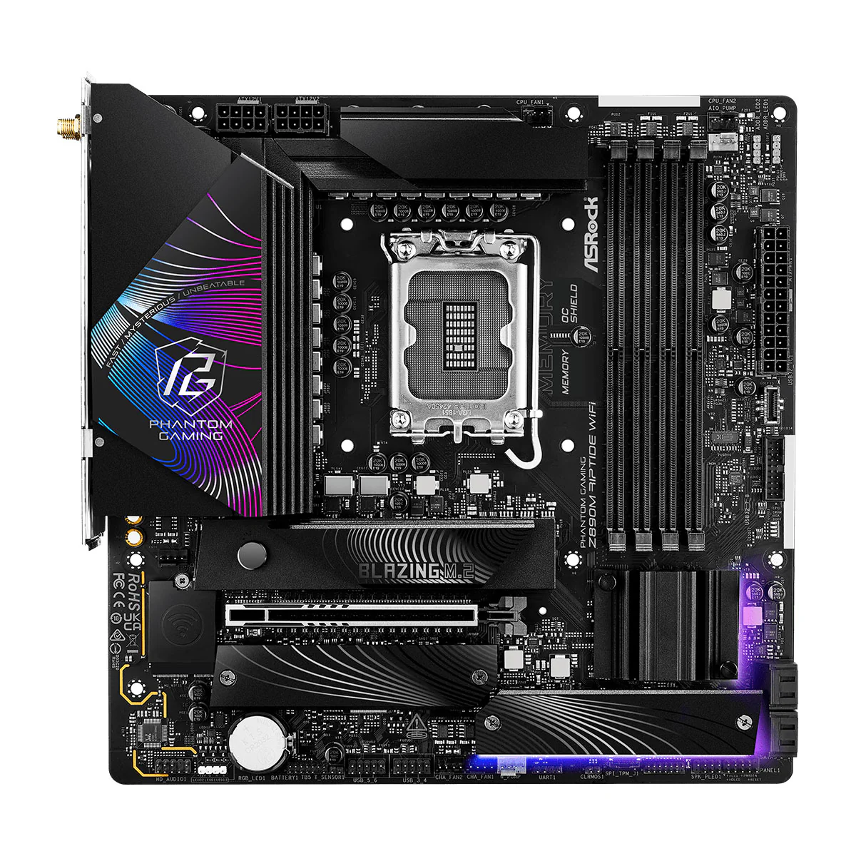 Asrock Phantom Gaming Z890M Riptide Wifi Intel Motherboard - Image 2