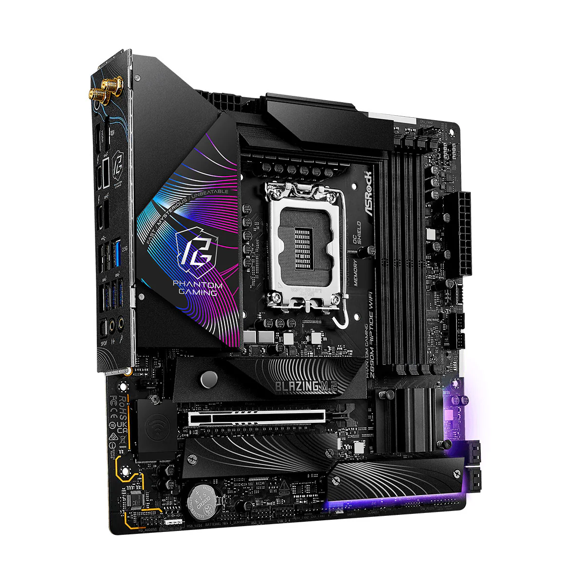 Asrock Phantom Gaming Z890M Riptide Wifi Intel Motherboard - Image 3