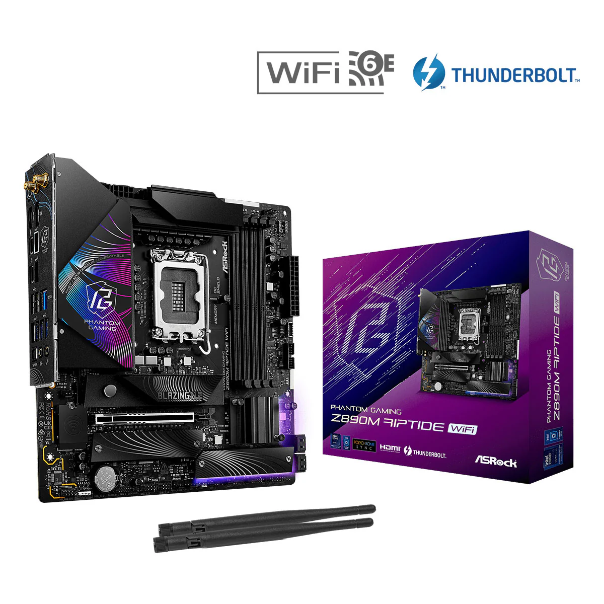 Asrock Phantom Gaming Z890M Riptide Wifi Intel Motherboard - Image 6