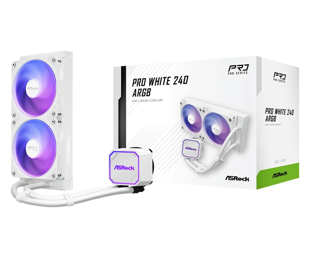 ASRock Pro 240 ARGB AIO Liquid Cooler (Black, White) - Image 23