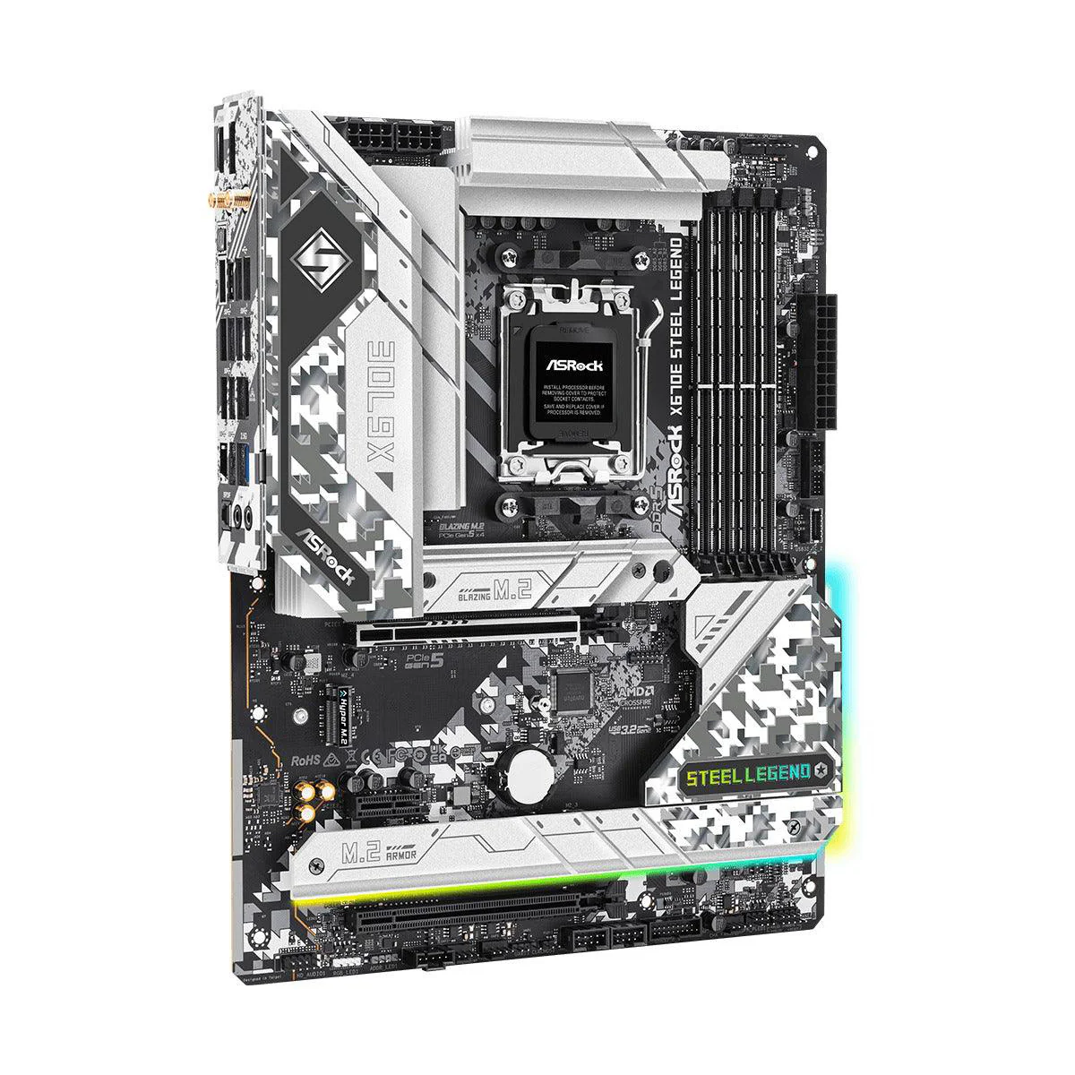 Asrock X670E Steel Legend Motherboard (Support AMD AM5 Ryzen 7000 Series Processors) - Image 6