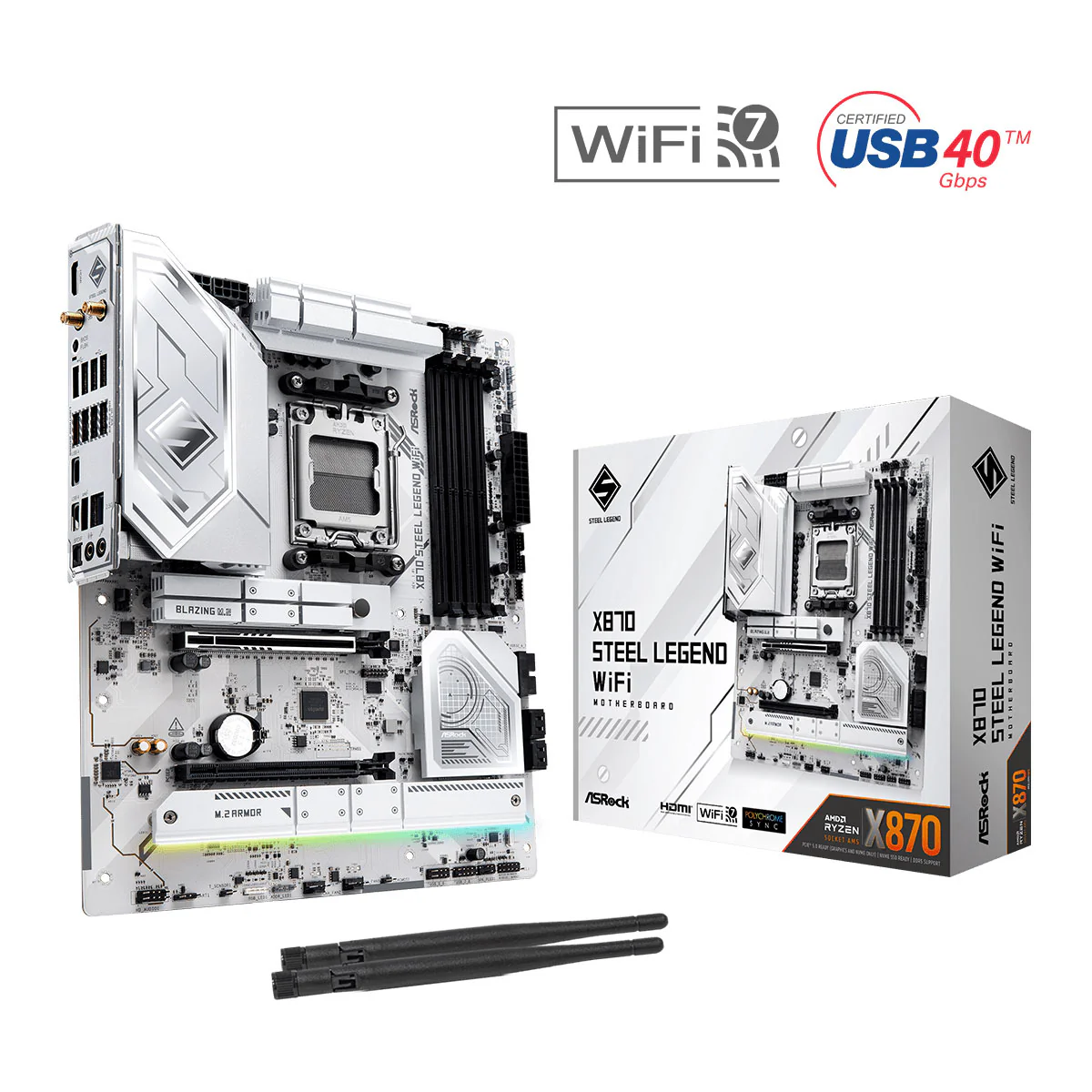 ASRock X870 Steel Legend WiFi DDR5 Motherboard - Image 6