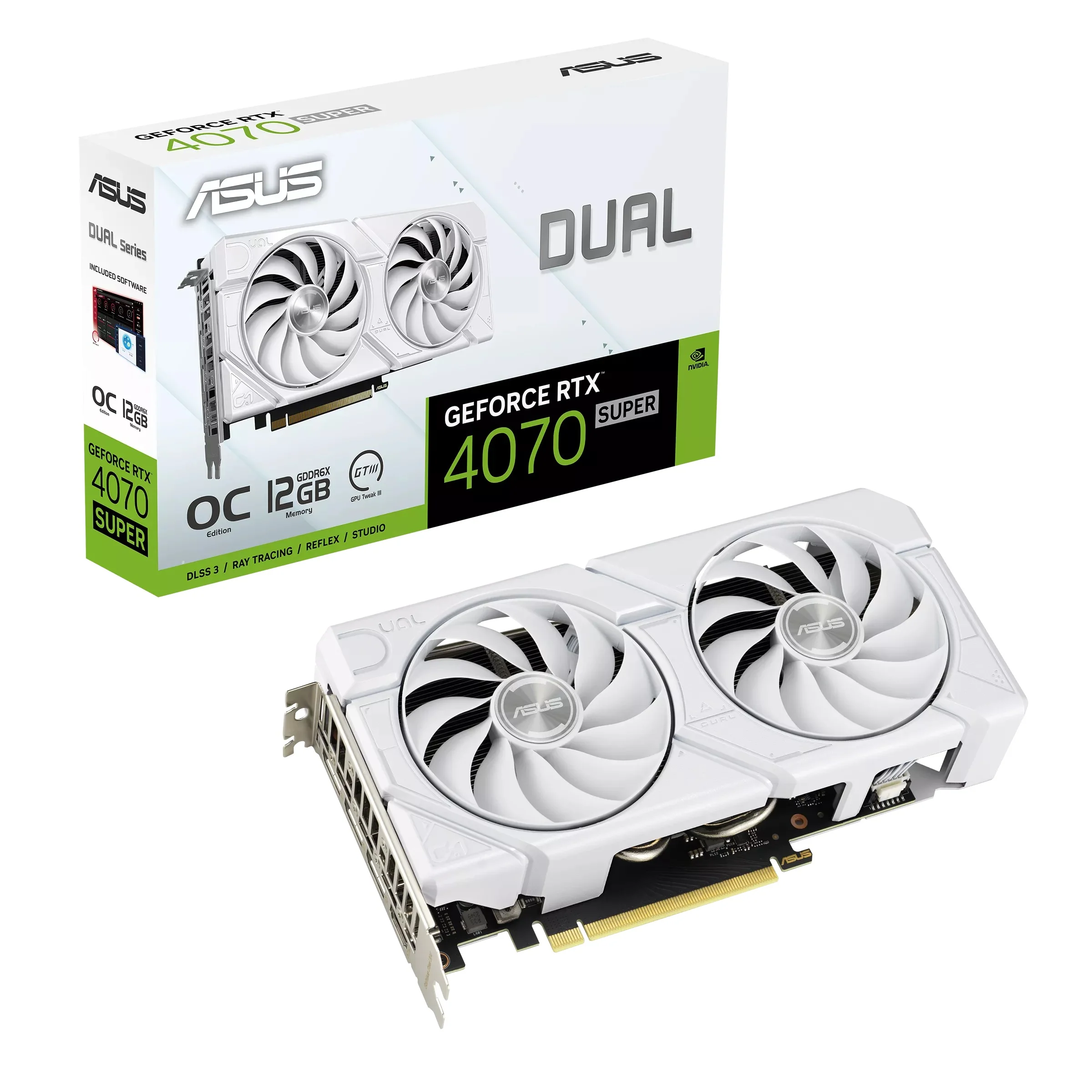 Asus Dual GeForce RTX 4070 Super EVO OC 12GB GDDR6X Graphics Card (White) - Image 9