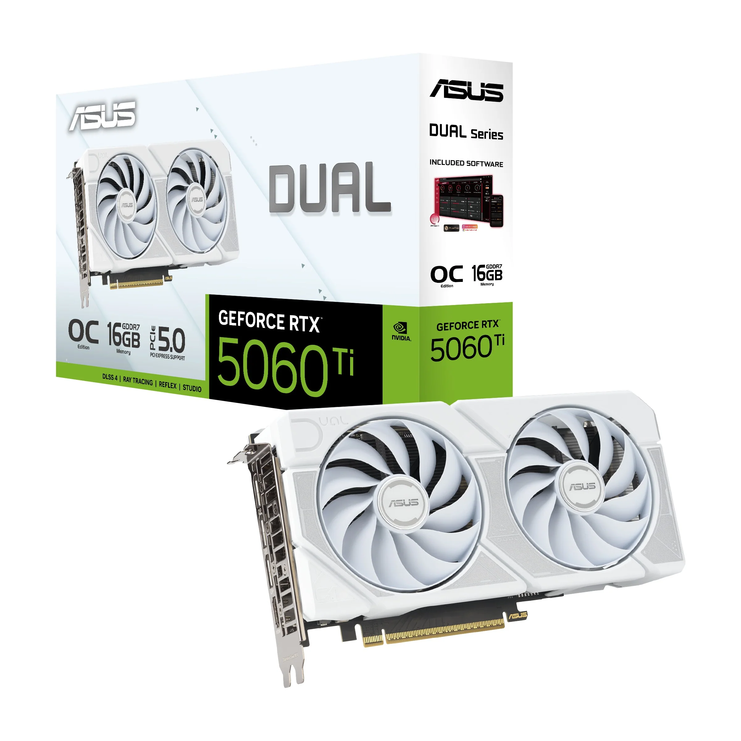 ASUS Dual GeForce RTX 5060 TI 16GB GDDR7 OC Edition Graphics Card (White) - Image 16