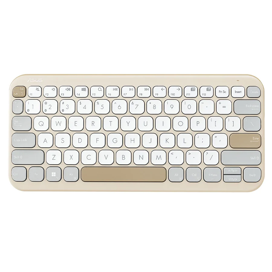 Asus Marshmallow KW100 Wireless Keyboard (Oat Milk) - Image 2