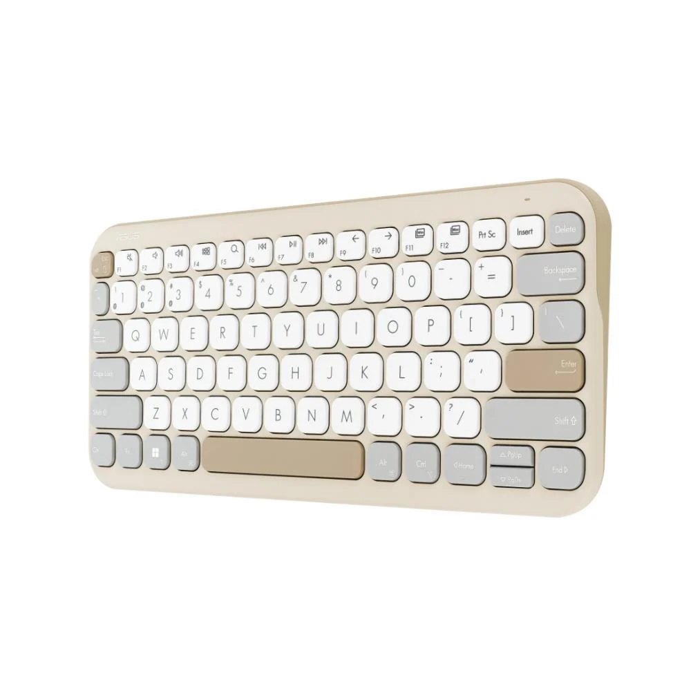 Asus Marshmallow KW100 Wireless Keyboard (Oat Milk) - Image 3