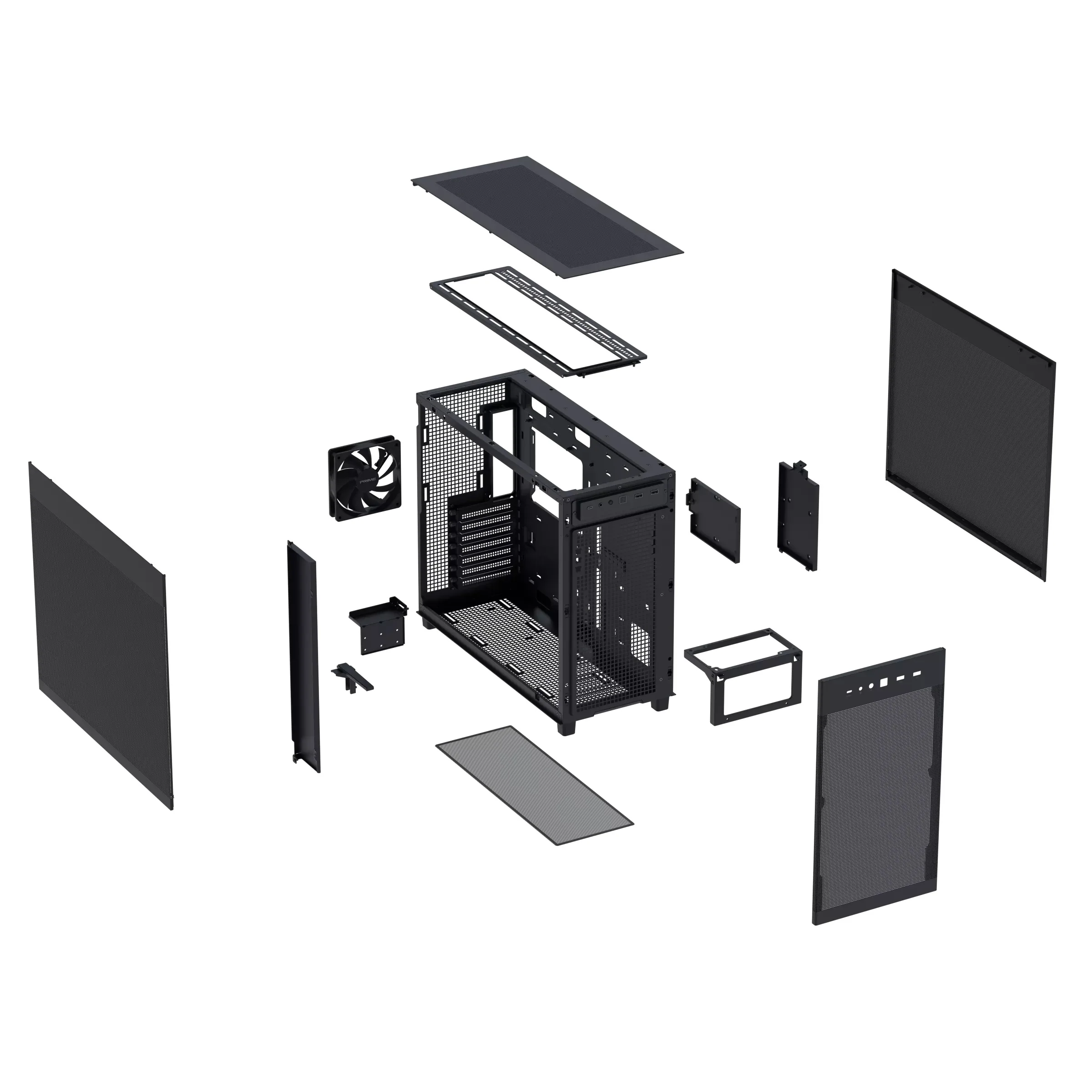 Asus Prime AP303 Mesh Panel ATX PC Case (Black, White) - Image 17