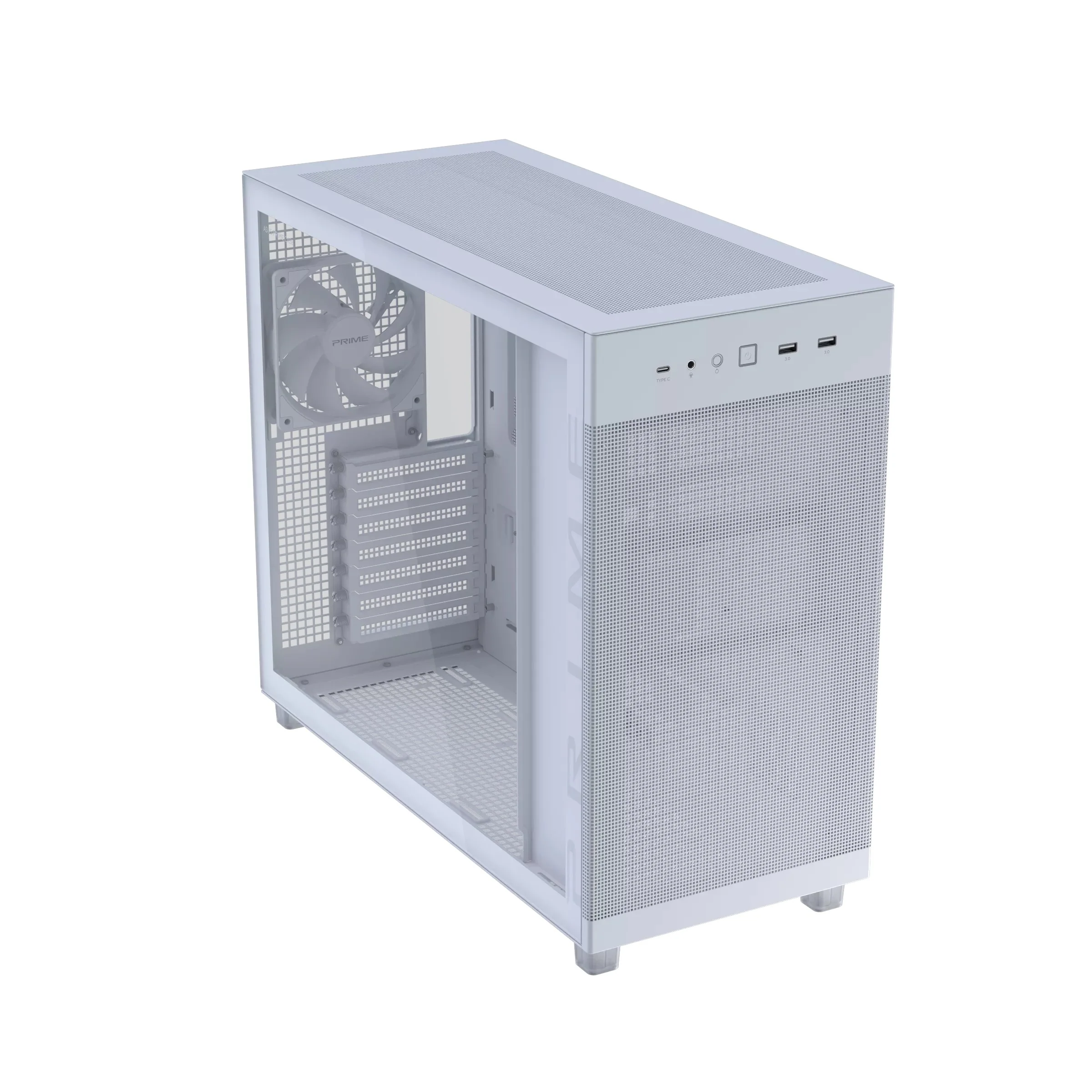 Asus Prime AP303 Tempered Glass Panel ATX PC Case (Black, White) - Image 22