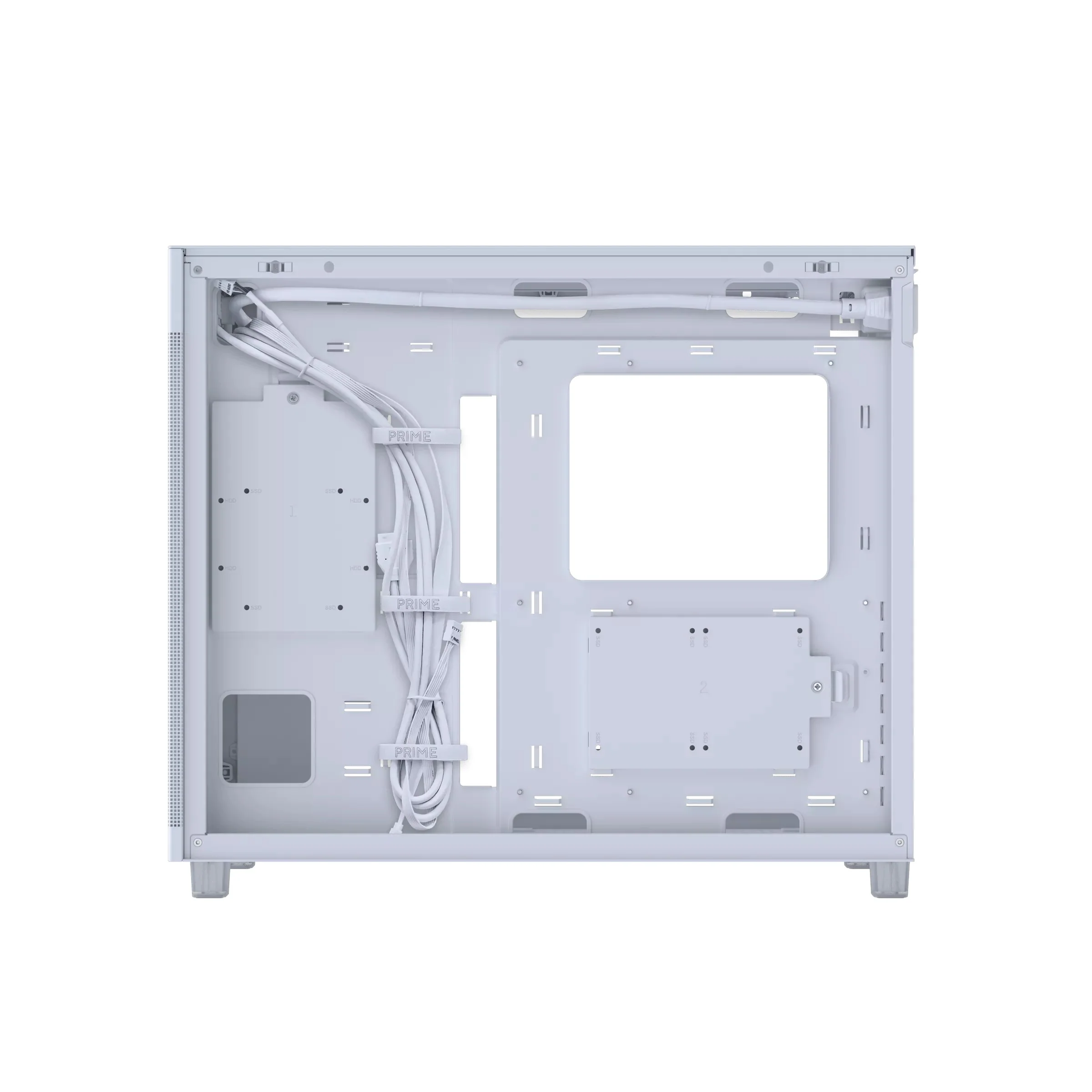 Asus Prime AP303 Tempered Glass Panel ATX PC Case (Black, White) - Image 27