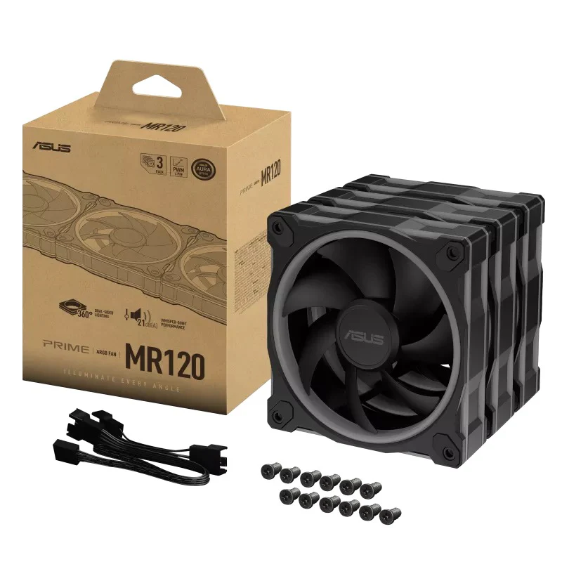 Asus Prime MR120 ARGB Fan (Triple Pack) (Black, White) - Image 12