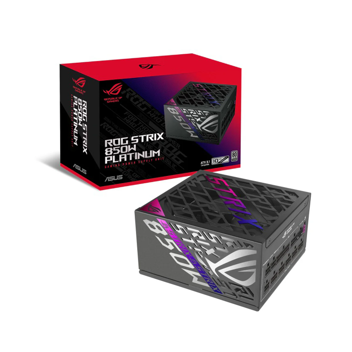 Asus ROG Strix 850W Platinum PCIe 5.0 ATX 3.1 Gaming Power Supply - Image 4