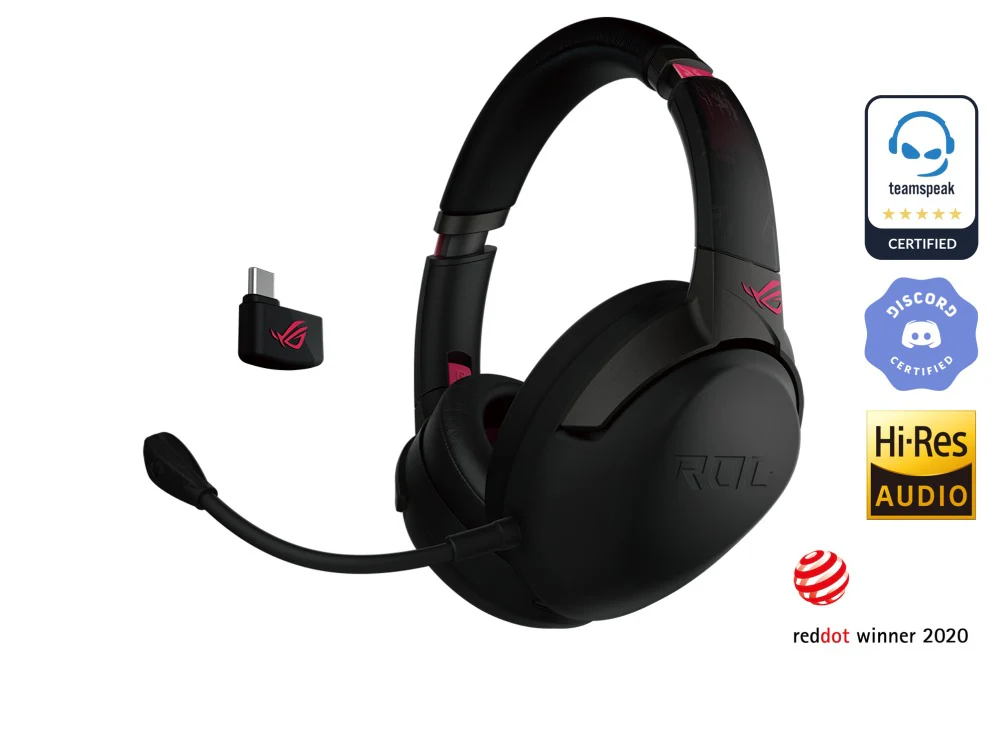 Asus ROG Strix Go 2.4 Electro Punk USB-C 2.4GHz Wireless Gaming Headset - Image 3