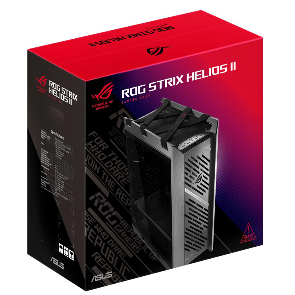 Asus ROG Strix Helios II GX601S EATX Mid-Tower PC Gaming Case with Dual Tempered Glass Side Panels (Black, White) - Image 20
