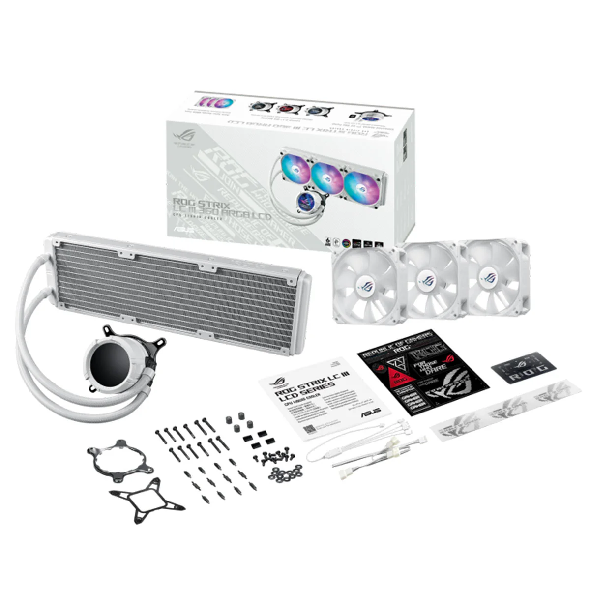 Asus ROG Strix LC III 360 ARGB LCD CPU Liquid Cooler (Black, White) - Image 11