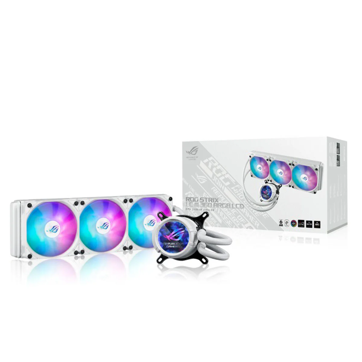 Asus ROG Strix LC III 360 ARGB LCD CPU Liquid Cooler (Black, White) - Image 19