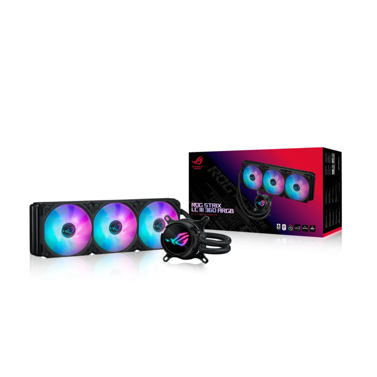 Asus ROG Strix LC III 360 ARGB LCD CPU Liquid Cooler (Black, White) - Image 5
