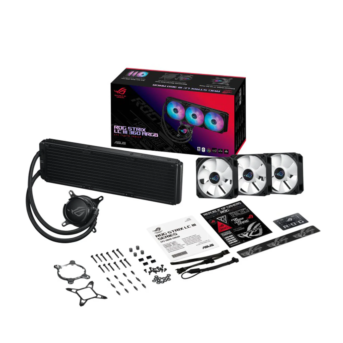 Asus ROG Strix LC III 360 ARGB LCD CPU Liquid Cooler (Black, White) - Image 9