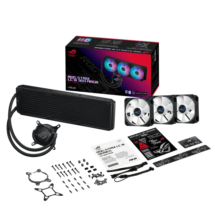 Asus ROG Strix LC III 360 RGB CPU Liquid Cooler (Black, White) - Image 9