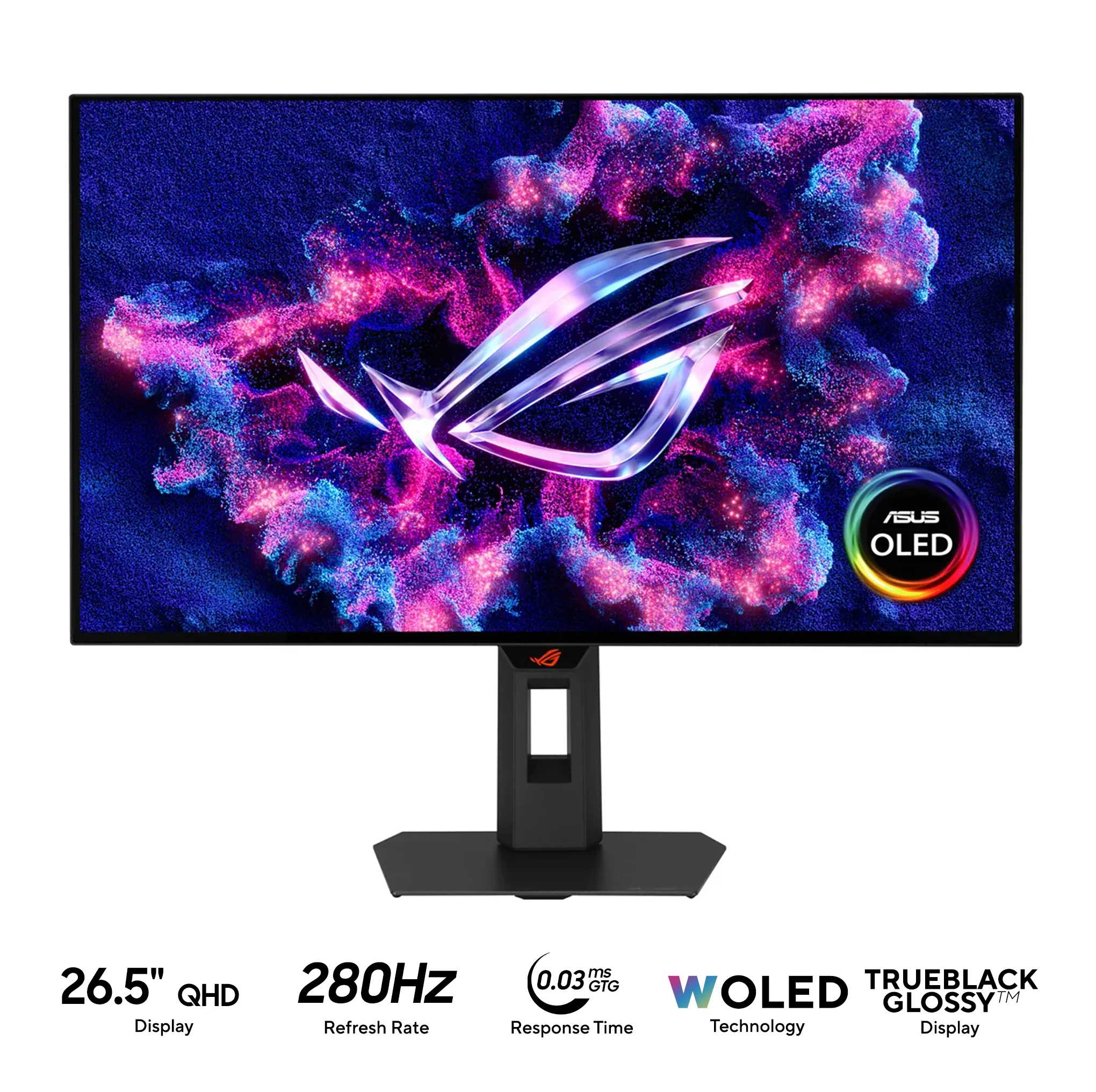 Asus ROG Strix OLED XG27AQWMG 27" QHD (2560x1440) 280Hz 0.03ms GTG WOLED Gaming Monitor with Tilt, height, Swivel & Pivot Adjustment