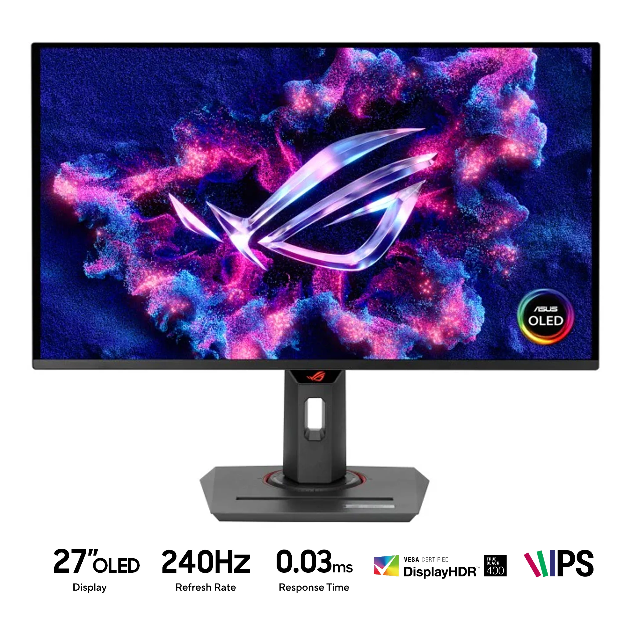 Asus ROG Strix OLED XG27UCDMG 26.5" 4K (3840x2160) 240Hz 0.03ms GTG QD-OLED Gaming Monitor