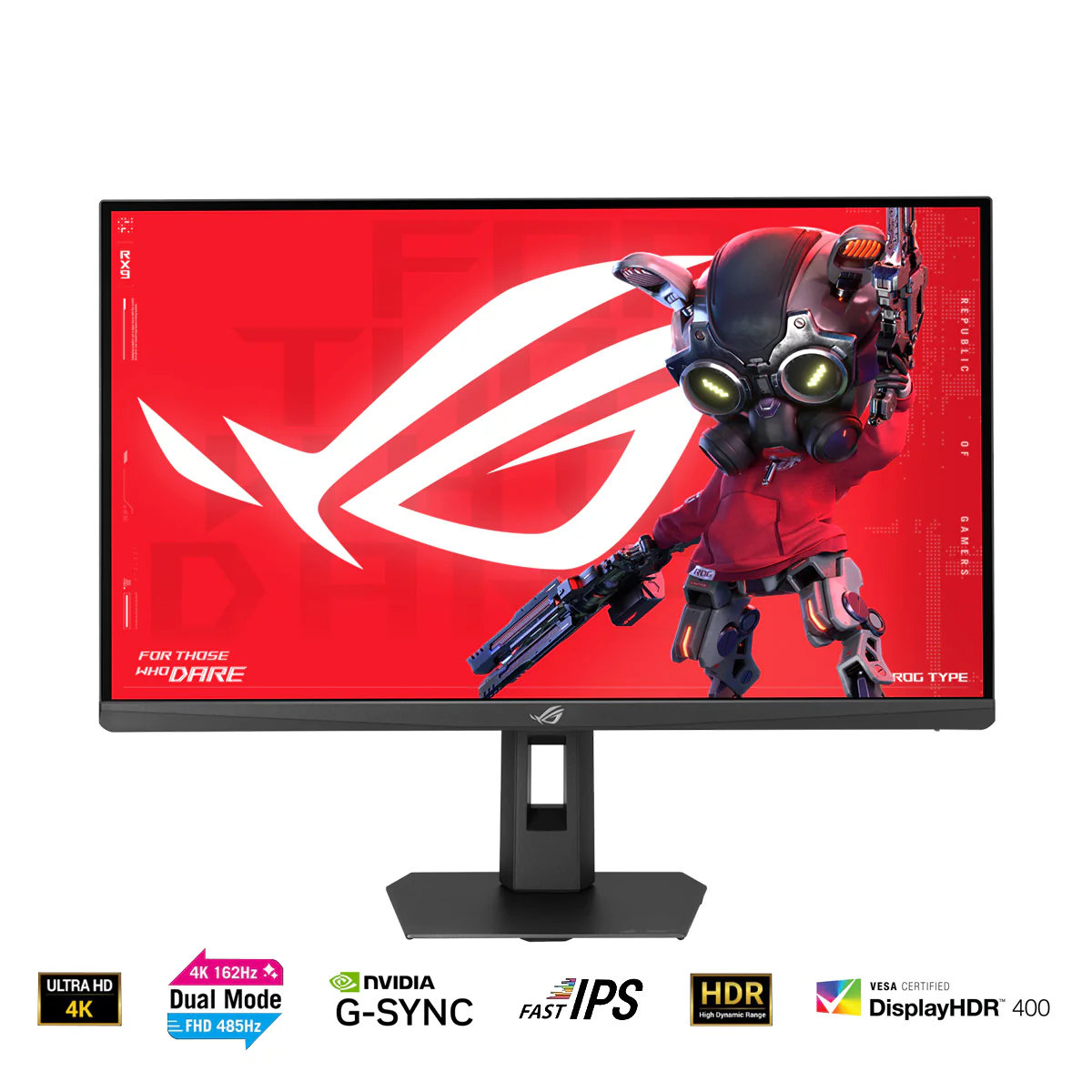 ASUS ROG Strix XG27UCG Gen2 (XG27UCGR) 27" 4K (3840x2160) Dual Mode (4K 162Hz or FHD 485Hz) 1ms GTG Fast IPS USB Type-C Gaming Monitor with Tilt/ Height/ Swivel/ Pivot Adjustment