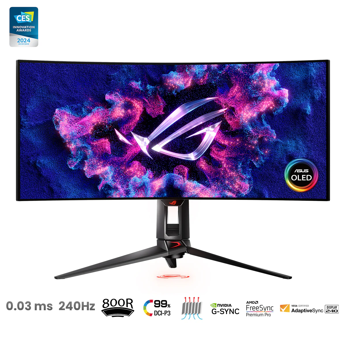 Asus ROG Swift OLED PG34WCDM 34" UWQHD (3440X1440) 240HZ 0.03ms GTG Ultra-Wide Curved Gaming Monitor