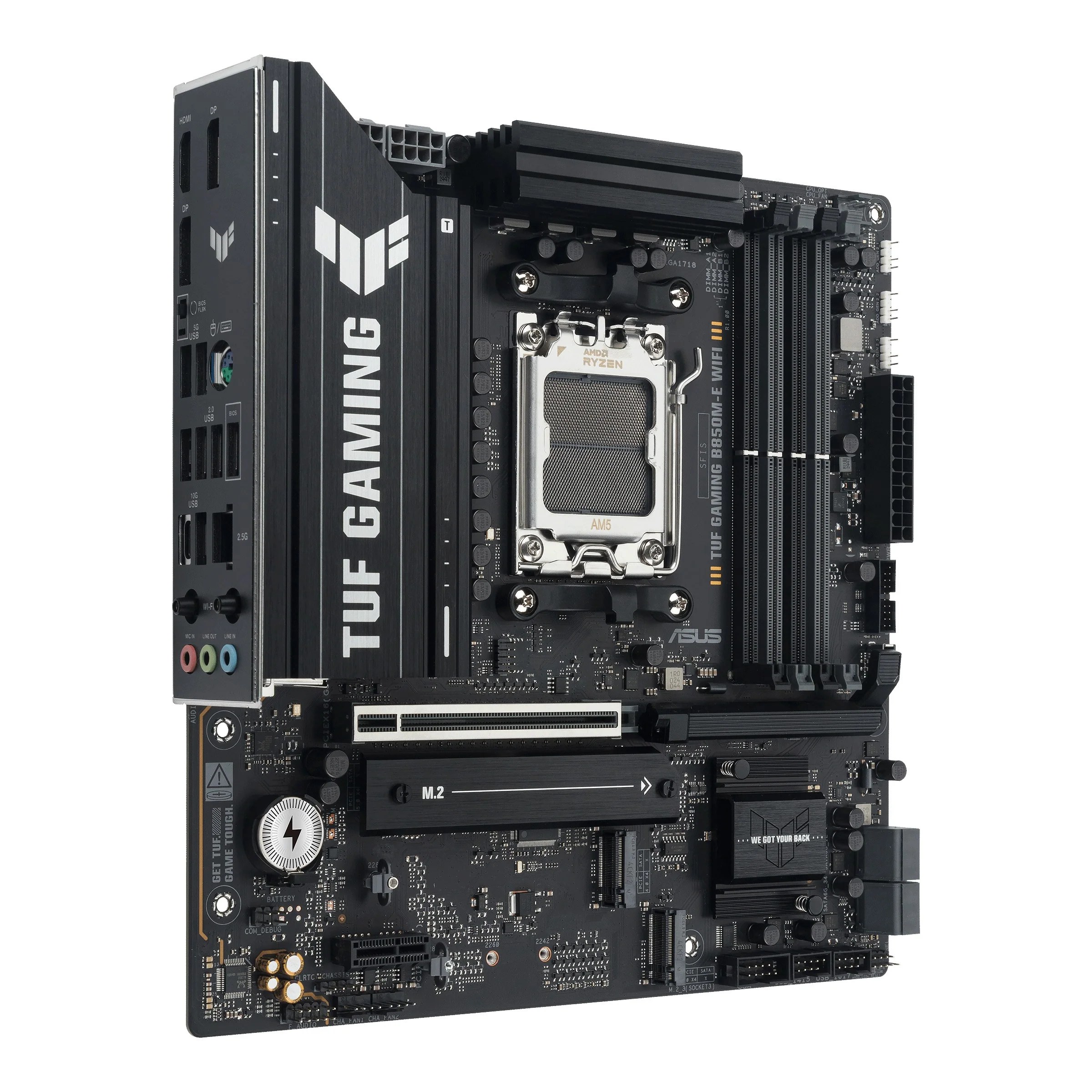 ASUS TUF Gaming B850M-E Wifi DDR5 Motherboard + Hiksemi Future RGB Single 16GB 6000MHz DDR5 UDIMM Gaming Memory with Heatsink (Black) (HSC516U60C4 16G) - Image 3