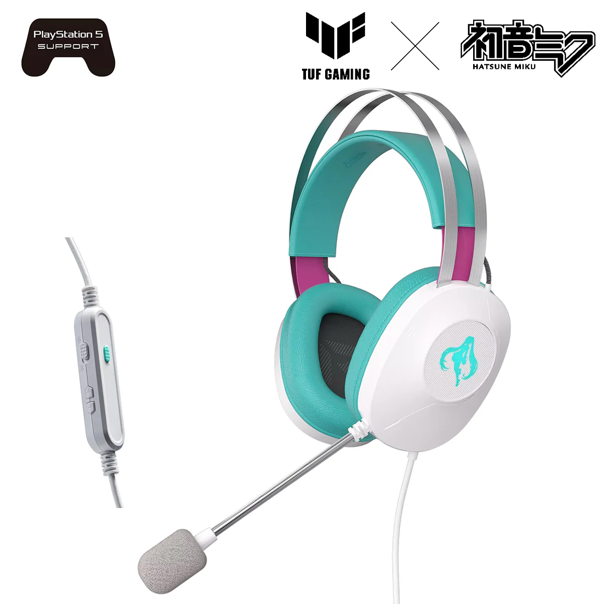 Asus TUF Gaming H1 Gen II Hatsune Miku Ed. Wired Headset (A303) - Image 8