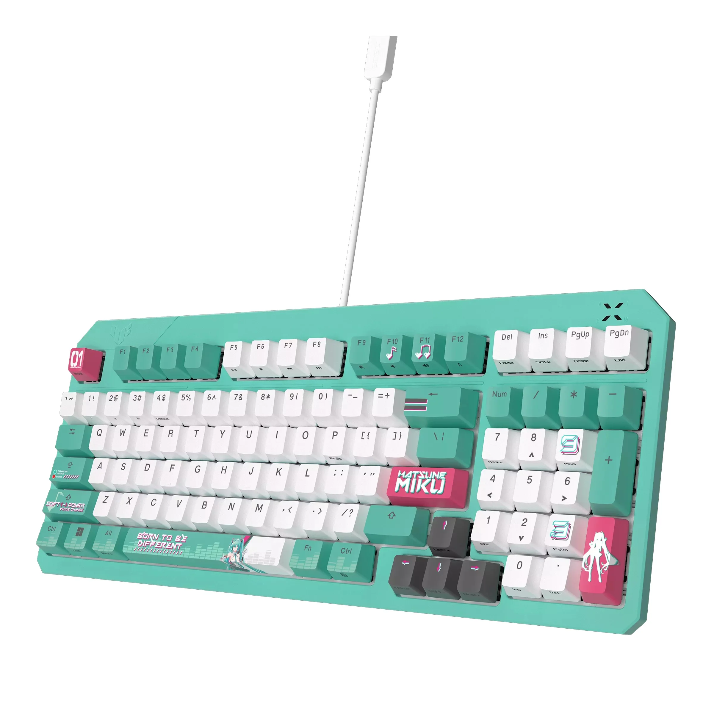 Asus TUF Gaming K3 Gen II Hatsune Miku Ed. Keyboard (Optical-Mechanical RGB Red Switch, Optical-Mechanical RGB Blue Switch) (RA09) - Image 3