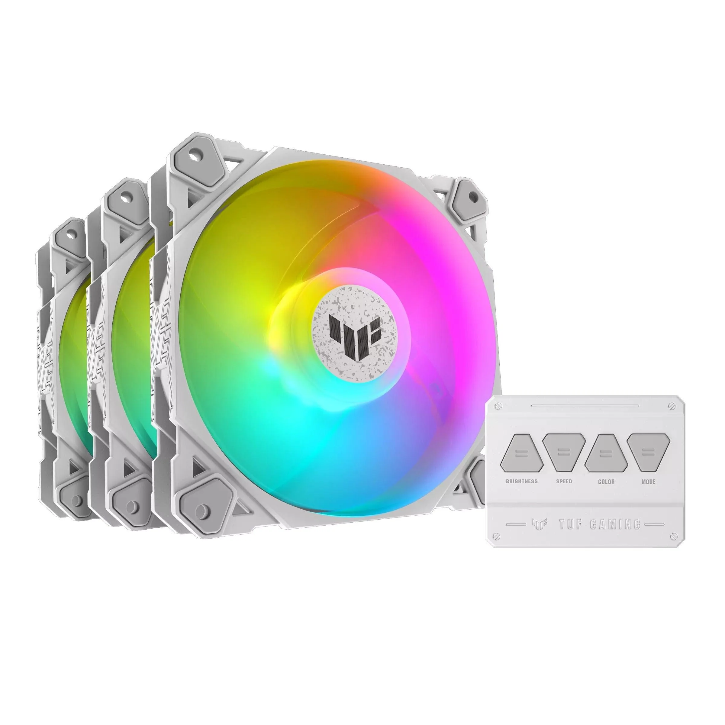 ASUS TUF Gaming TF120 ARGB Fan - Triple Pack With ARGB Controller (White) - Image 11