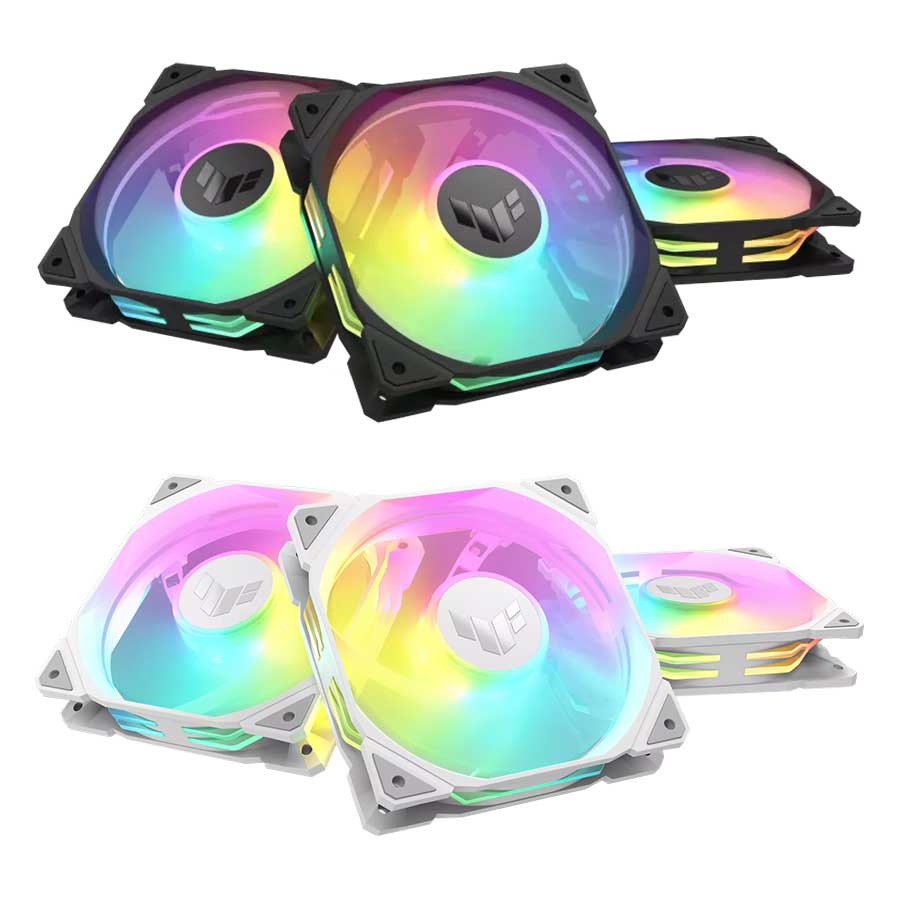 Asus TUF Gaming TR120 ARGB Reverse Fan - Triple Pack (Black, White)