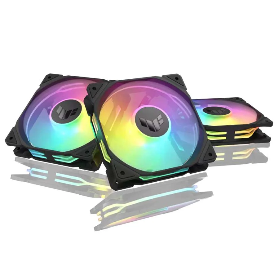 Asus TUF Gaming TR120 ARGB Reverse Fan - Triple Pack (Black, White) - Image 2