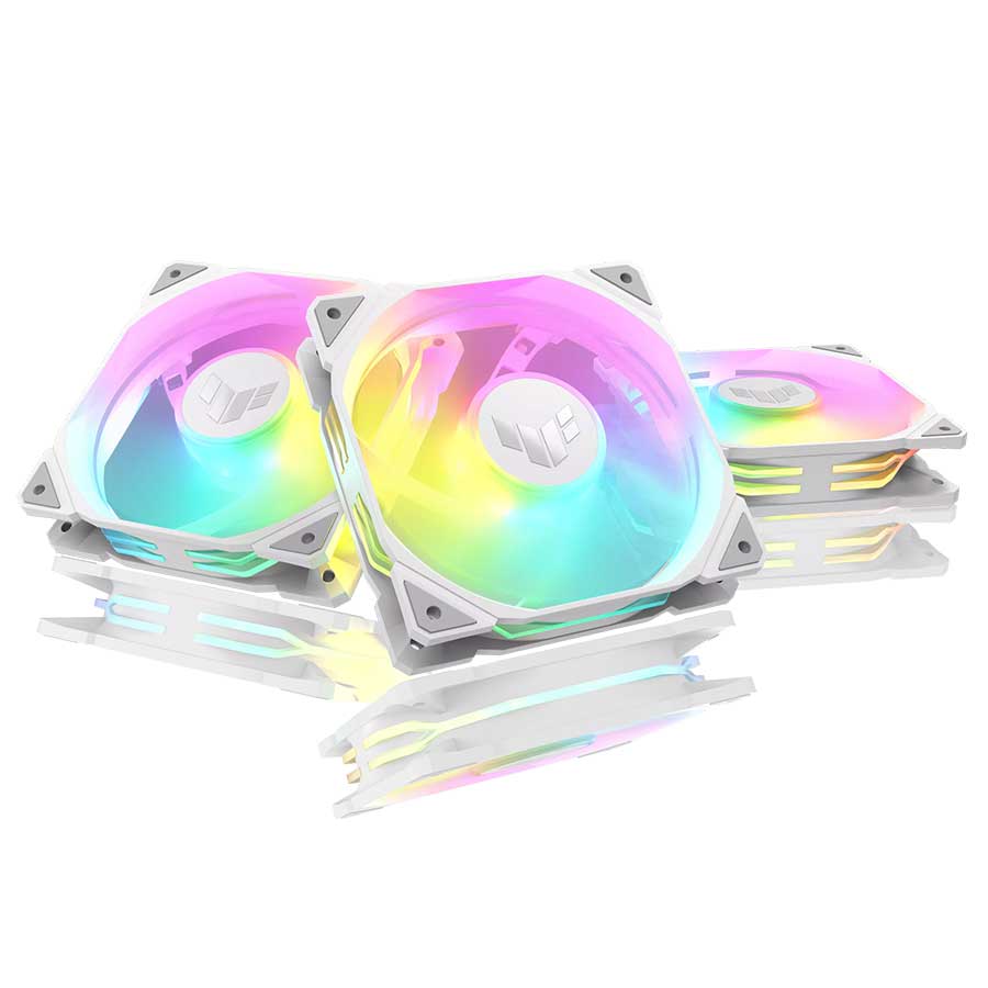 Asus TUF Gaming TR120 ARGB Reverse Fan - Triple Pack (Black, White) - Image 7