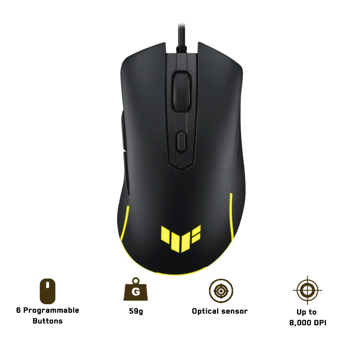 Asus TUF Gaming VG249QM1A 23.8" FHD Fast IPS 270HZ 1MS (GTG) Freesync Premium G-Sync Compatible Monitor | Asus TUF Gaming M3 GEN II Wired Mouse (Black) Bundle - Image 3
