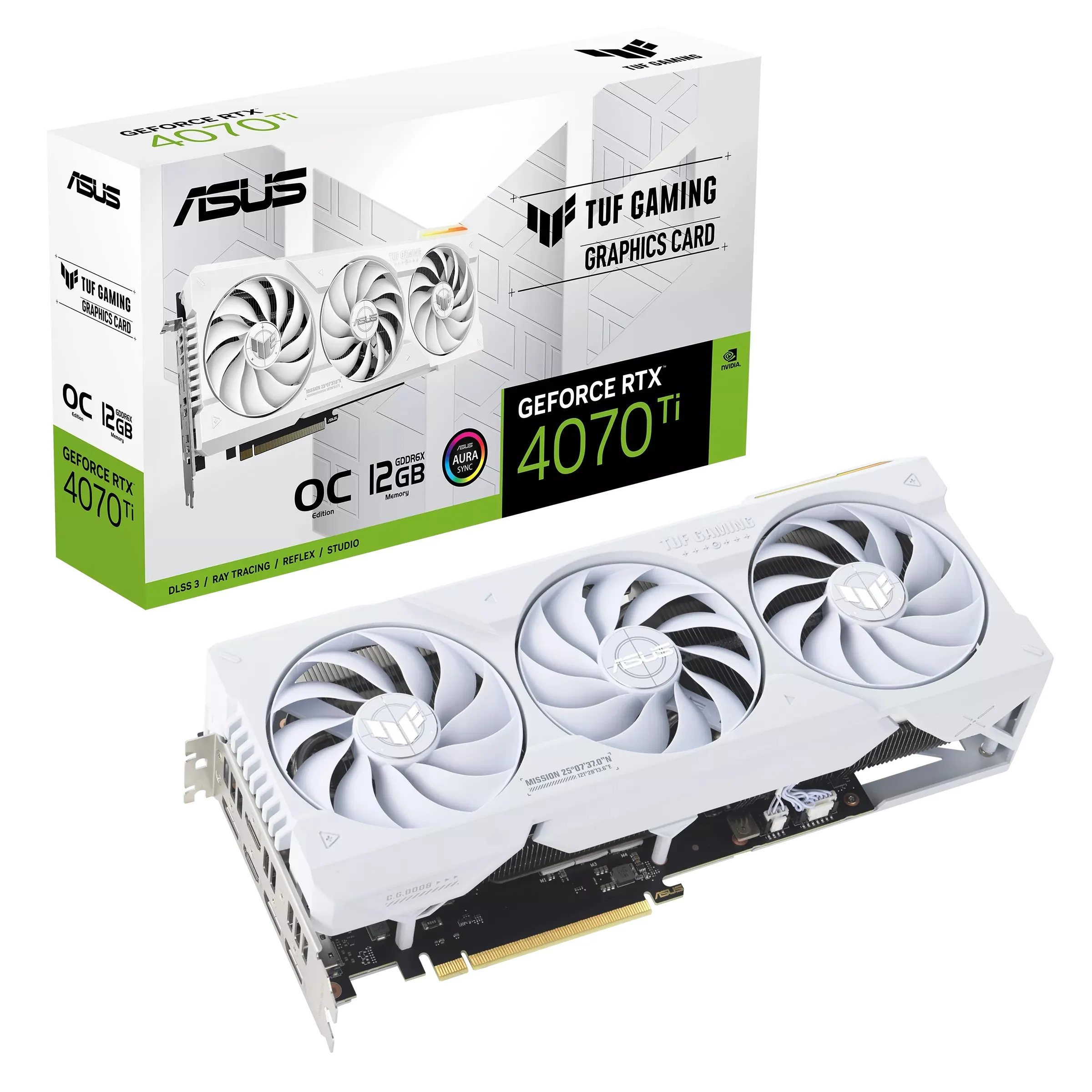 Asus TUF Geforce RTX 4070 Ti OC 12GB GDDR6X Gaming Graphics Card (White) - Image 8