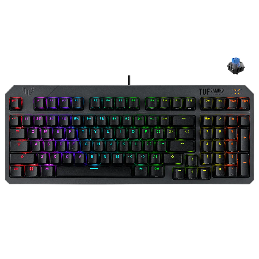 Asus TUF K3 Gen II RA07 RGB IP57 Wired Optical Mechanical Gaming Keyboard (Blue Switch, Red Switch) - Image 7